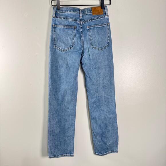 Denim Forum Women's Stretch The Arlo Button Fly High Rise Straight Jeans Size 25 - Picture 5 of 10